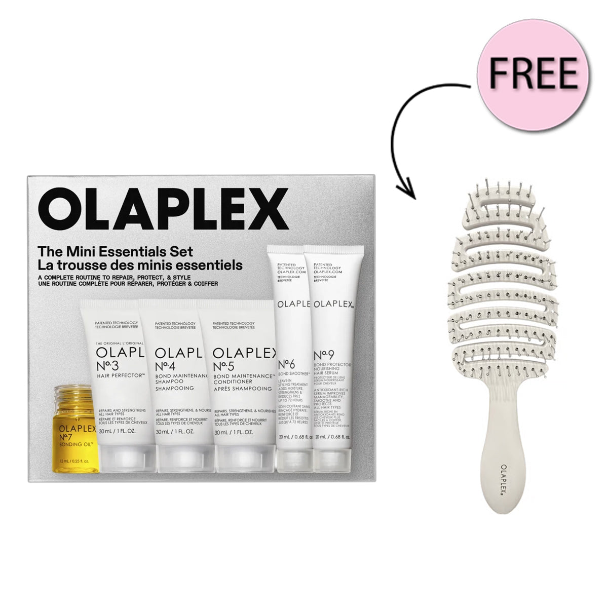 Olaplex The Mini Hair Essentials Set + Free Olaplex Brush