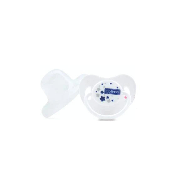 Optimal Orthodontic Round Nipple Silicone Pacifiers 6+