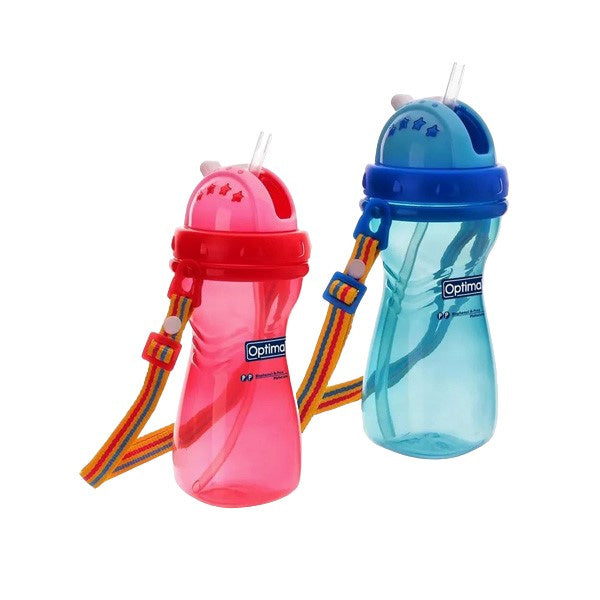 Optimal Wide Neck Straw Bottle 400ml