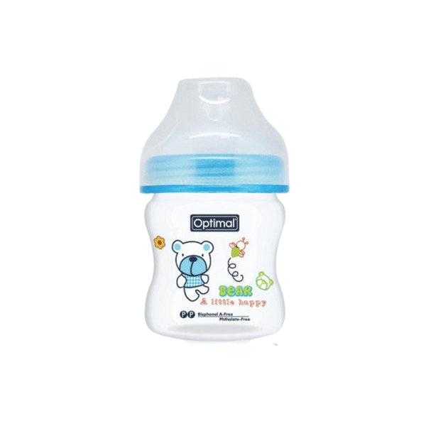 Optimal Extra Wide Neck Feeding Bottle Blue Color