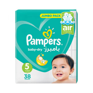 PAMPERS 5 38 DIAPERS