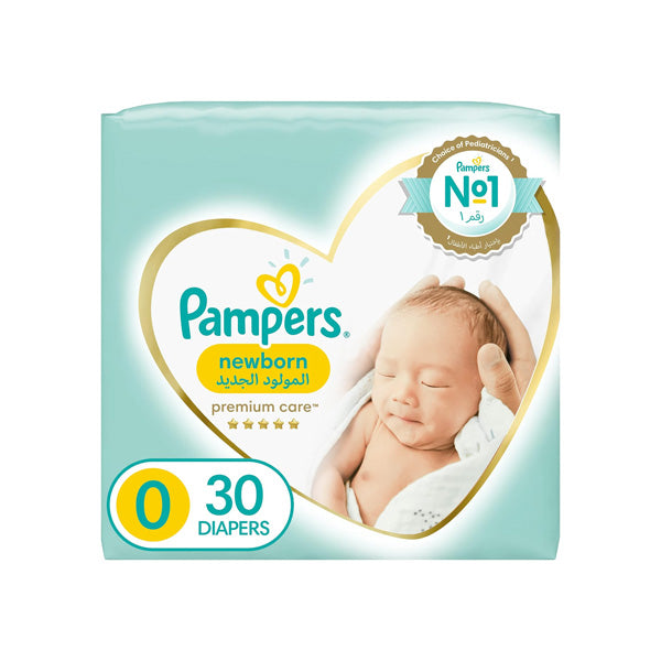 PAMPERS PREMIUM CARE 0 30 DIAPERS