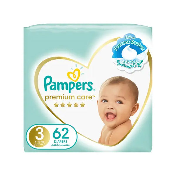 PAMPERS PREMIUM CARE 3 62 DIAPERS