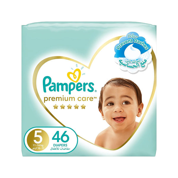 PAMPERS PREMIUM CARE 5 46 DIAPERS