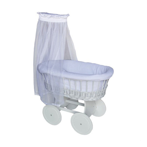 P Delux Wicker Basket Crib