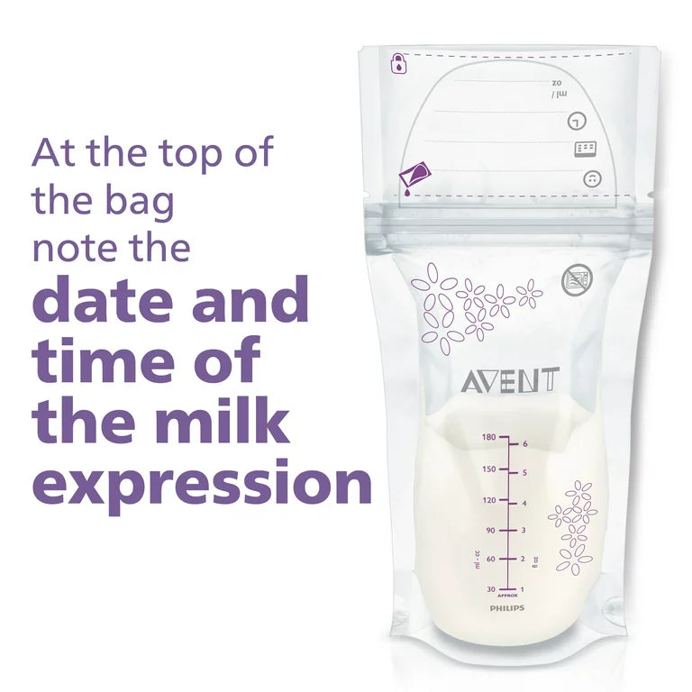 أكياس حليب الثدي من فيليبس أفينت سعة 6 أونصة/180 مل أكياس حليب الثدي من فيليبس أفينت سعة 6 أونصة/180 مل