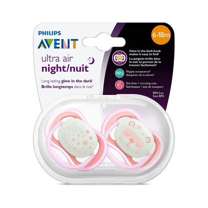 Philips Avent Soother Air Nighttime Girl 6-18