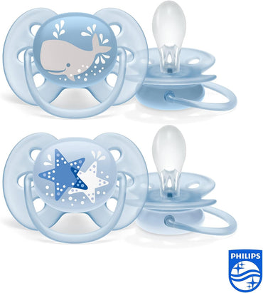 Philips Avent Soother Soft 6-18m Boy Deco Whal