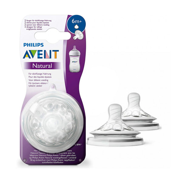 PHILIPS AVENT TEAT NATURAL THICK FEED 2 PCS