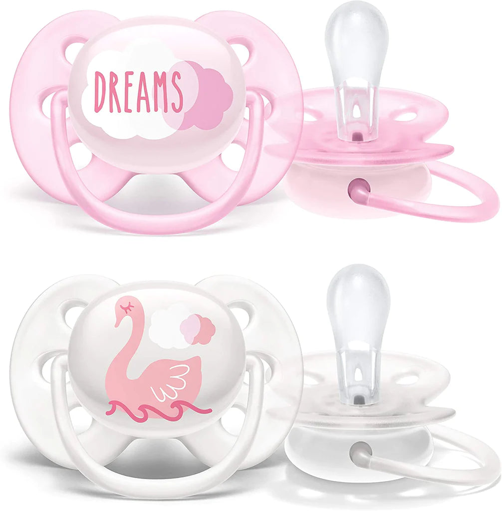 Philips Avent Soother Soft 0-6m Girl Deco Drea