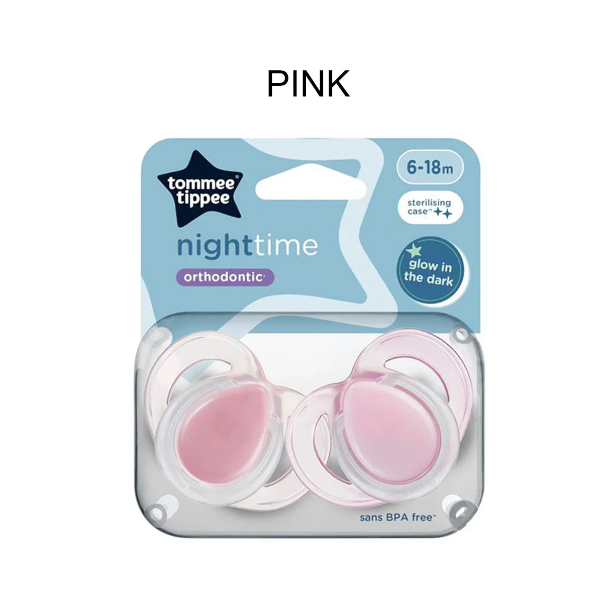 Tommee Tippee Night Time Soother 2Pcs 6-18m Tommee Tippee Night Time Soother 2Pcs 6-18m