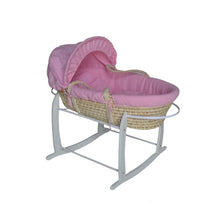 Load image into Gallery viewer, P Moses Wicker Baby Basket + Stand