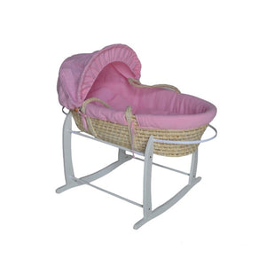 P Moses Wicker Baby Basket + Stand