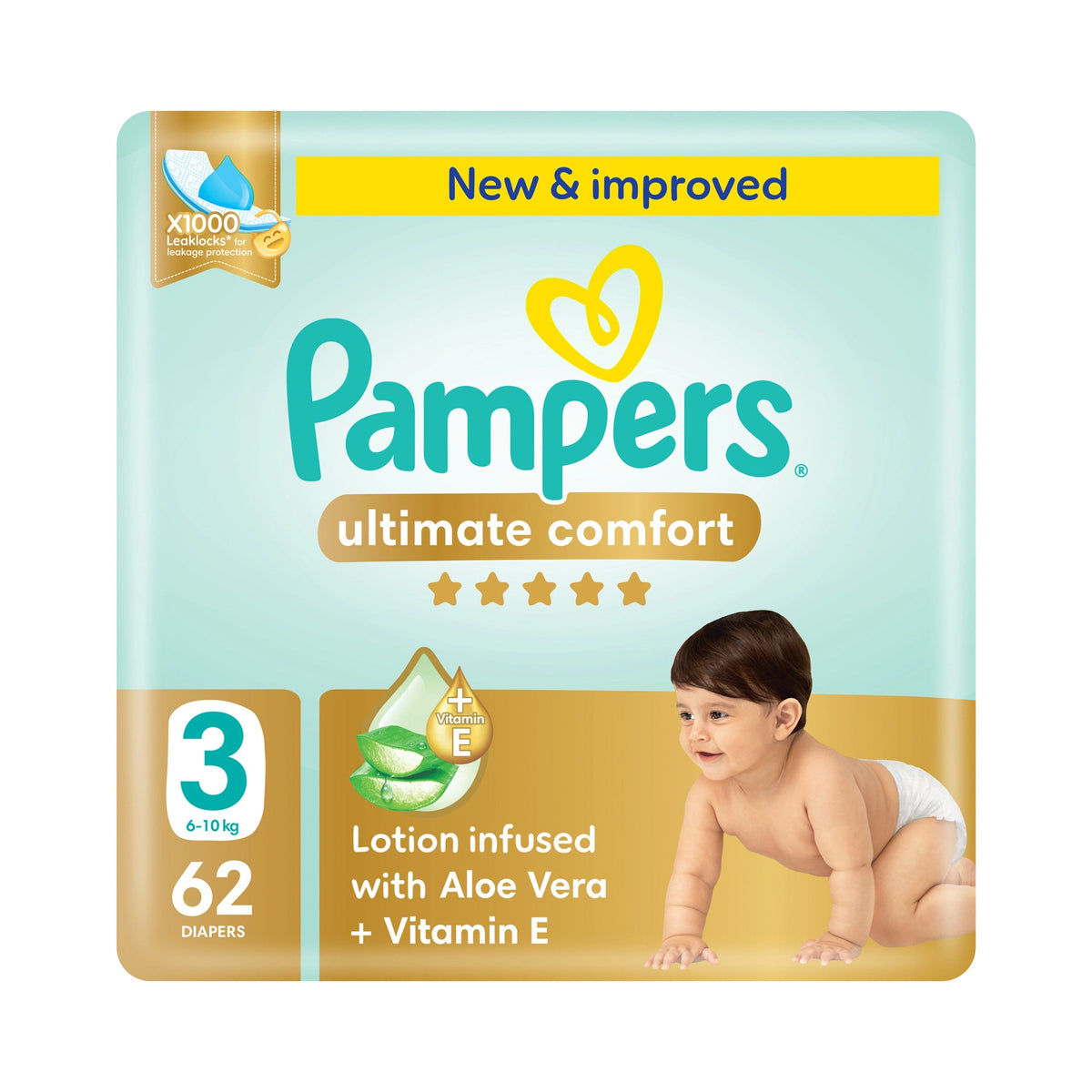 Pampers Ultimate Comfort Size 3 62 Diapers