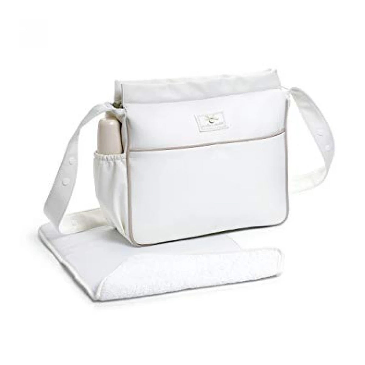 Pasito A Pasito Small Changing Bag +Changing Mat Leather Beige