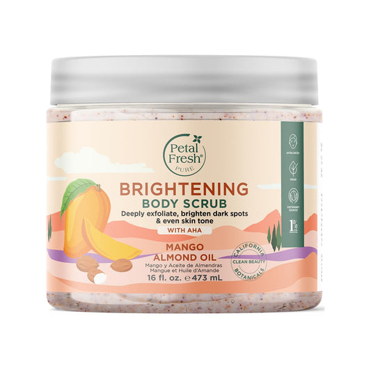 Petal Fresh Pure Brightening Mango & Almond Oil Body Scrub 473ml
