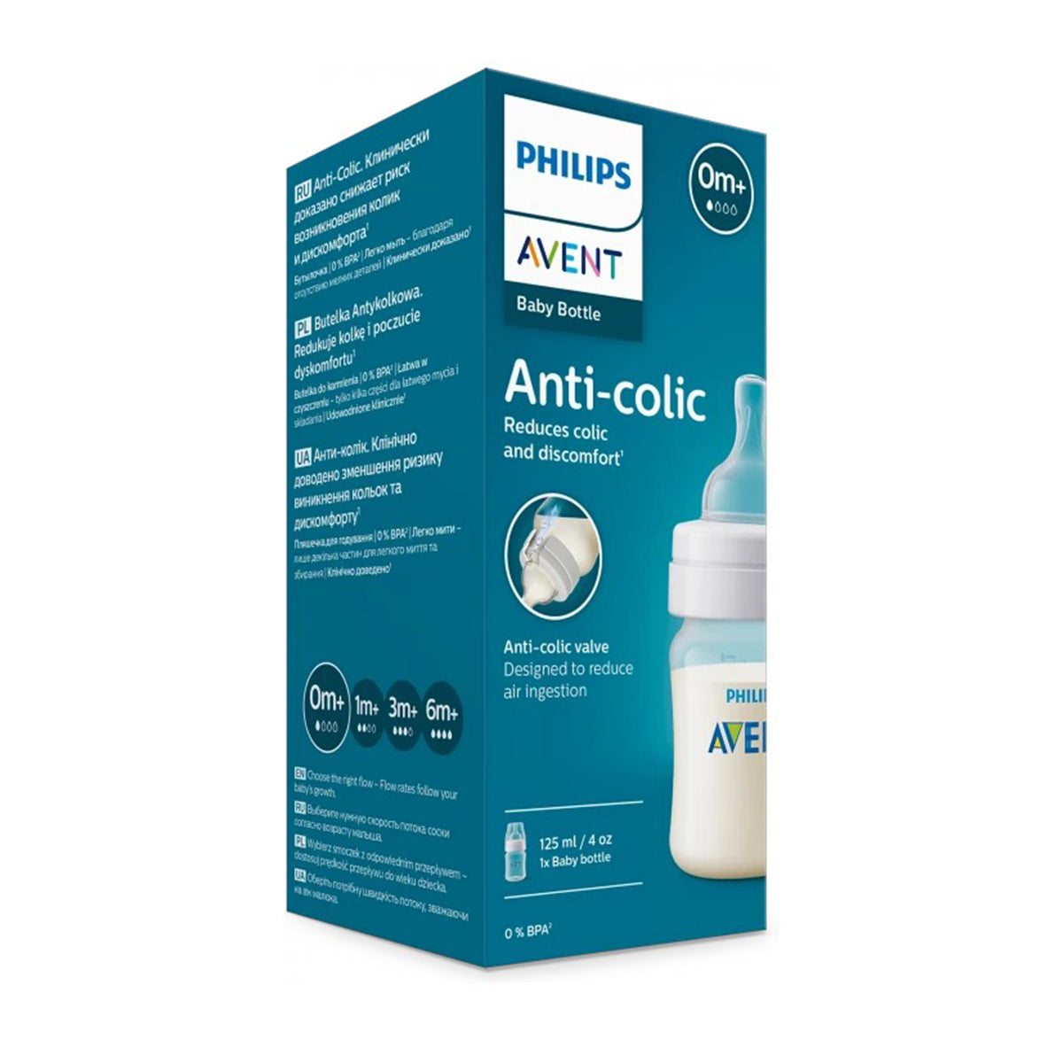 Philips Avent Anti-Colic Plastic Bottle (0m+) 125ml