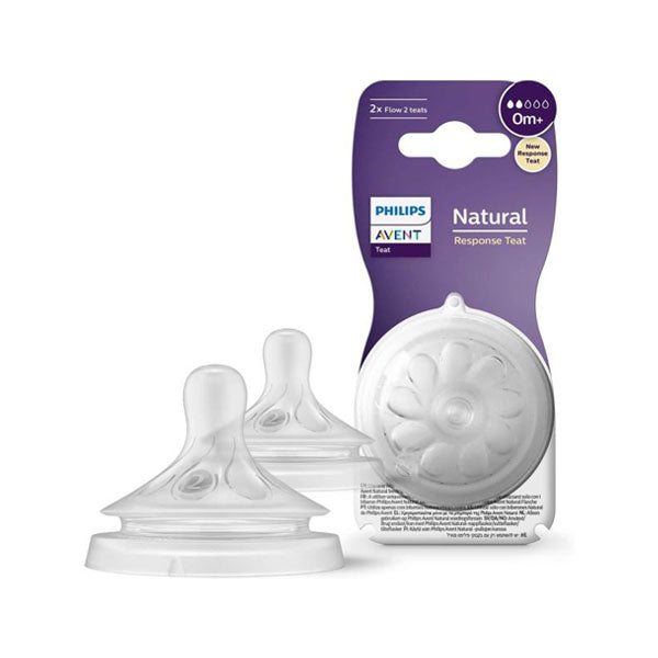 Philips Avent Natural Response Nipple 2 Flow 2pack 0m+