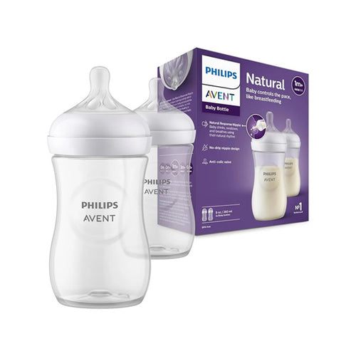 Philips Avent Natural Feeding Bottle 260ml Twin Pack