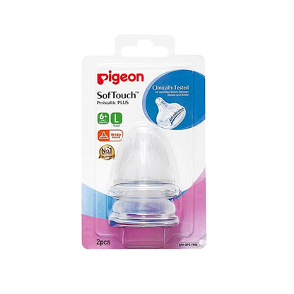 Pigeon Peristaltic Plus Silicone Nipple 2pc