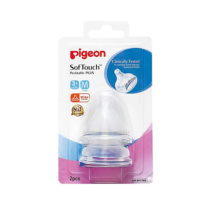 Pigeon Peristaltic Plus Silicone Nipple 2pc