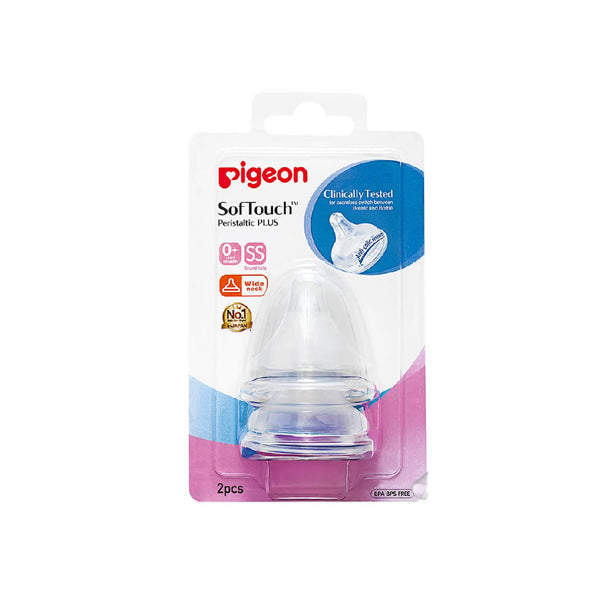 Pigeon Peristaltic Plus Silicone Nipple 2pc