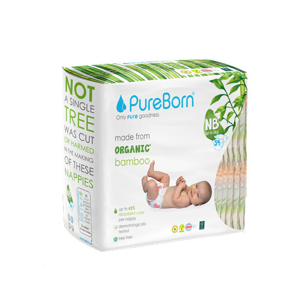 Pureborn New Born Single 0-4.5 Kg 34 Diaper