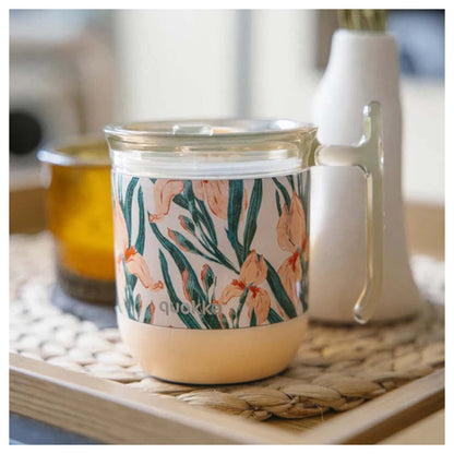 Quokka Drop Safe Thermal Stainless Steel Mug - Wave Floral Peach 260 ML