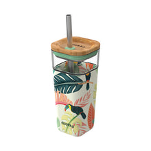 Load image into Gallery viewer, Quokka Glass Straw Tumbler With Silicone Cover Liquid Cube 540ml