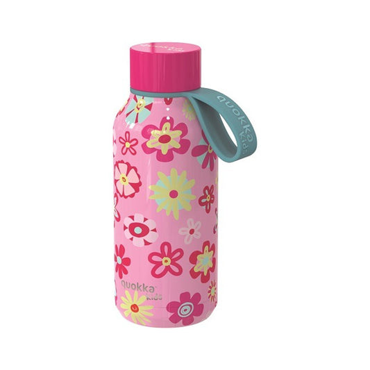 Quokka Kids Thermal Ss Bottle Solid With Strap Flowers 330ml