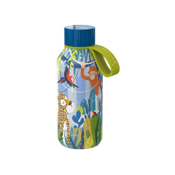 Quokka Kids Thermal Ss Bottle Solid With Strap Jungle 330ml