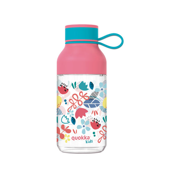 Quokka Kids Tritan Bottle Ice With Strap Flowers 430ml