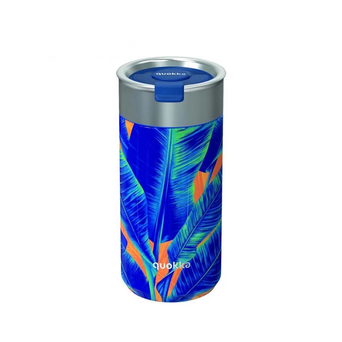 Quokka Thermal Stainless Steel Tumbler With Infuser - Blue Jungle 400 Ml