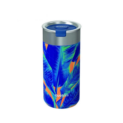 Quokka Thermal Stainless Steel Tumbler With Infuser - Blue Jungle 400 Ml