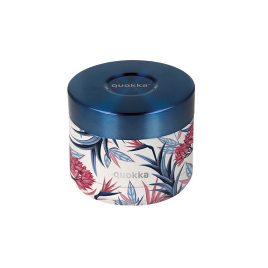 Quokka Thermal Ss  Food Jar Whim Blue Garden