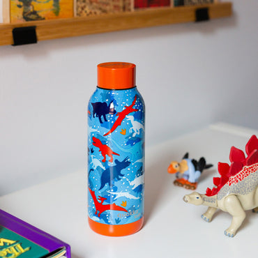 Quokka Kids Thermal Ss Bottle Solid With Strap Dinosaur 330ml