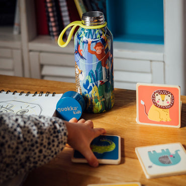 Quokka Kids Thermal Ss Bottle Solid With Strap Jungle 330ml