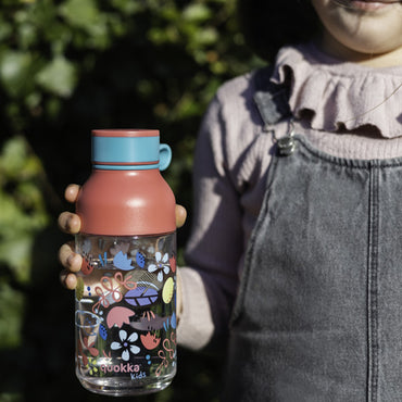 Quokka Kids Tritan Bottle Ice With Strap Flowers 430ml
