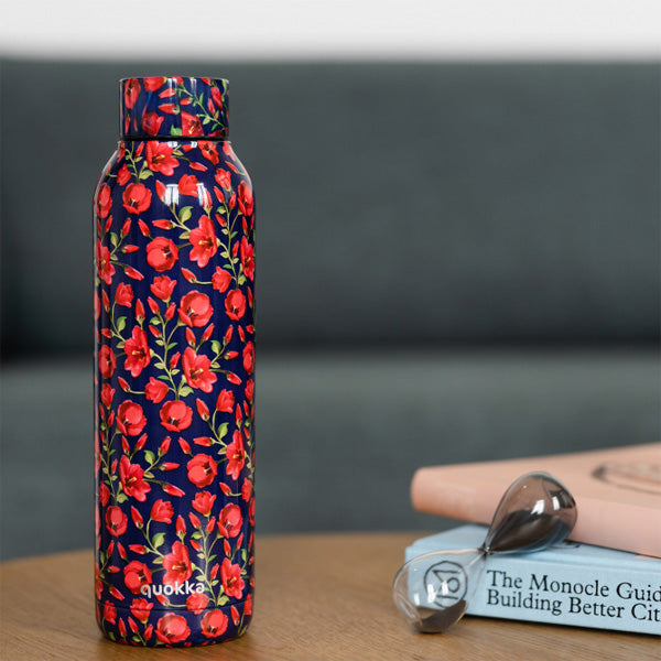 Quokka Thermal Ss Bottle Solid Tiny Tulips 630ml