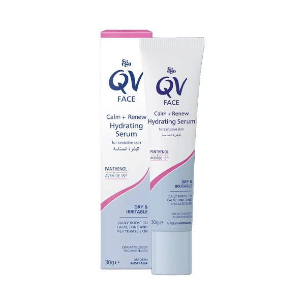 Qv Face Calm + Renew Hydrating Serum For Sensitive Skin 30g