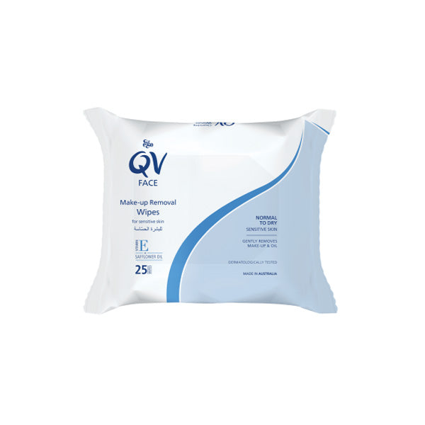 Qv Face Make-Up Removal Wipes For Normal To Dry Sensitive Skin 25 Wipes