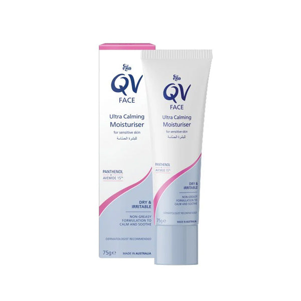 Qv Face Ultra Calming Moisturiser For Sensitive Skin 75g