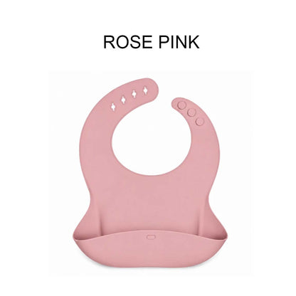 Ababy Waterproof Silicone Baby Bib Adjustable Neck With Wide Food Catching Pocket 1 Piece