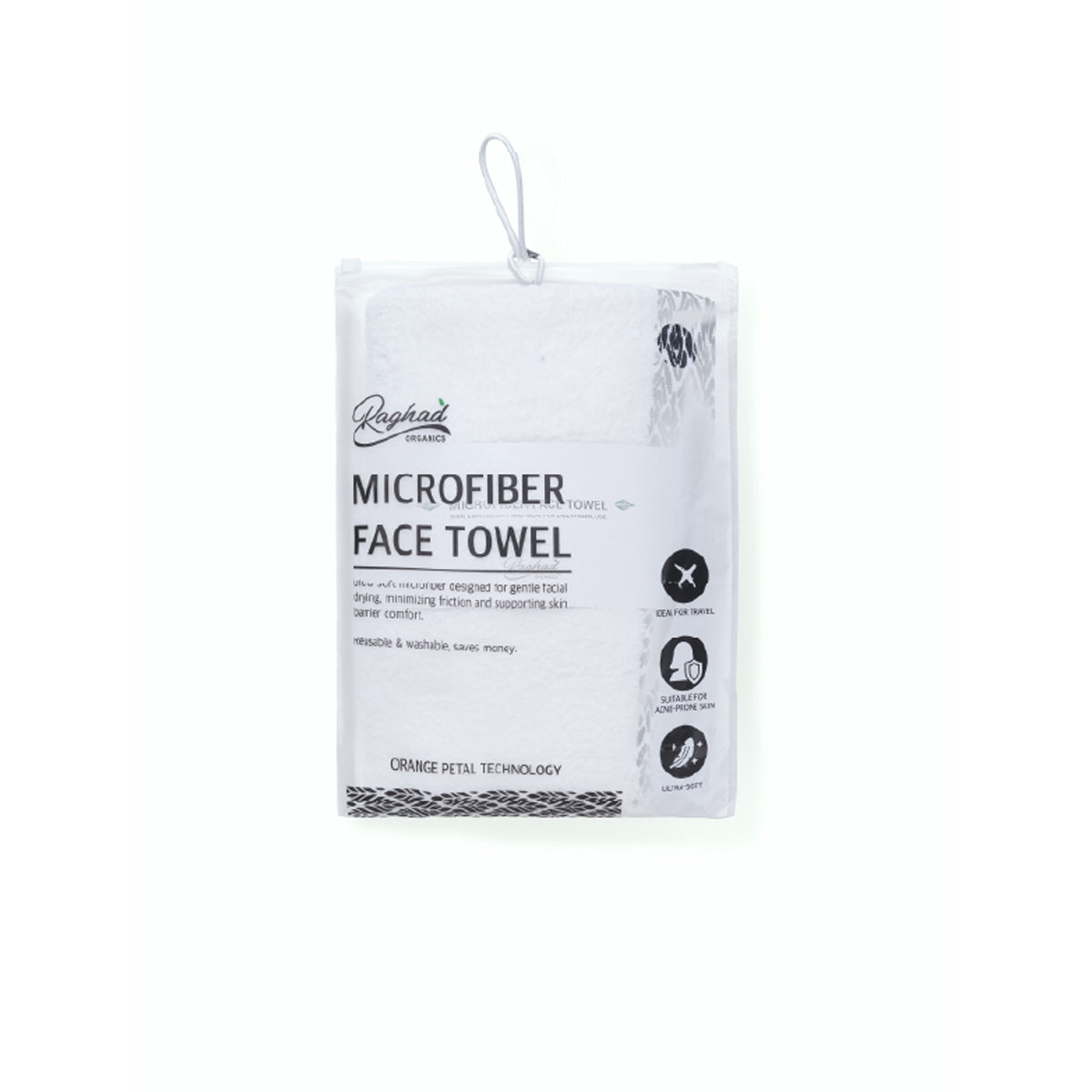 Raghad Organics Orange Petal Face Towel (37*70 cm)