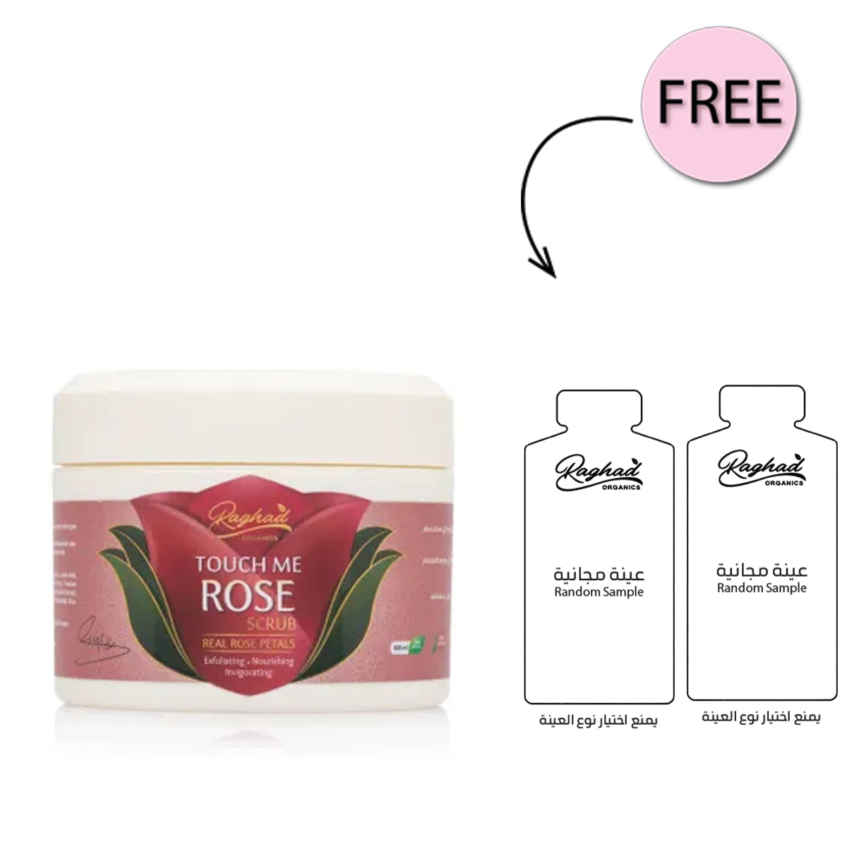Raghad Organics Touch Me Rose Body Scrub 500ml