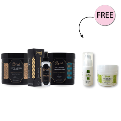 Raghad Organics Bride Package + Free Hydrasource Shampoo 15ml + Free Avocado Milk & Manuka Honey Mask 50ml