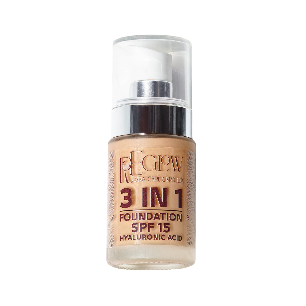 Reglow Skin Care & Makeup 3in1 Foundation Spf 15 With Hyaluronic Acid
