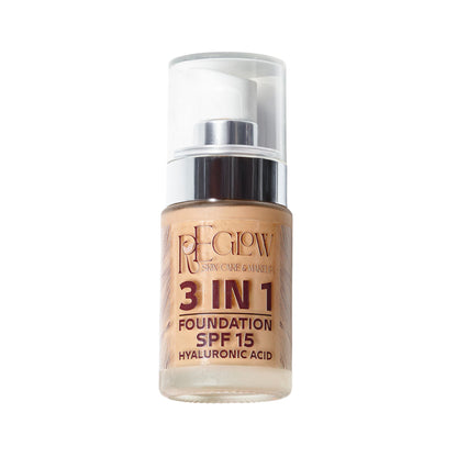 Reglow Skin Care & Makeup 3in1 Foundation Spf 15 With Hyaluronic Acid