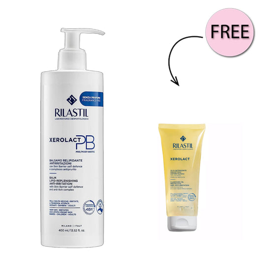 Rilastil Xerolact Pb Balm lipid replenishing 400Ml + Free Rilastil Xerolact Cleansing Oil 50 ml