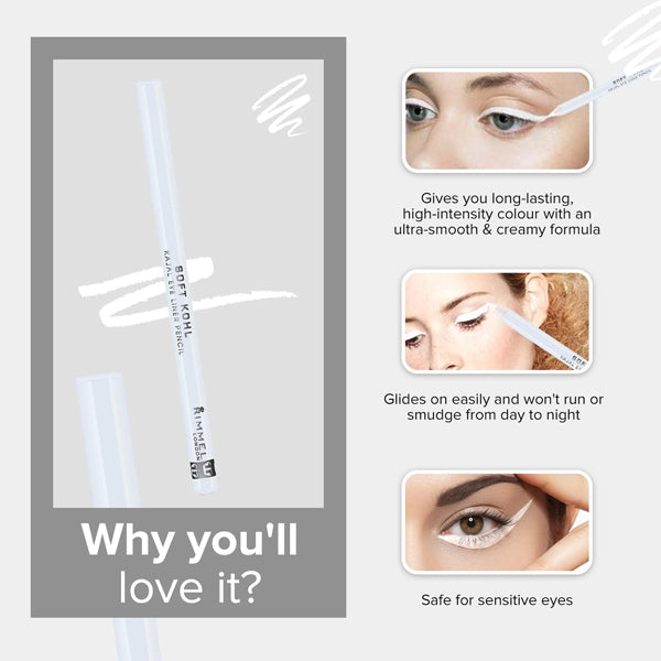 Rimmel Soft Kohl Kajal Eyeliner Pencil 071 Pure White